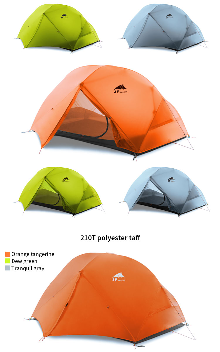 Cheap Goat Tents 3F UL GEAR 2 Person Camping Tent Ultralight Kamp Tents tenda tente barraca de acampamento Tents 